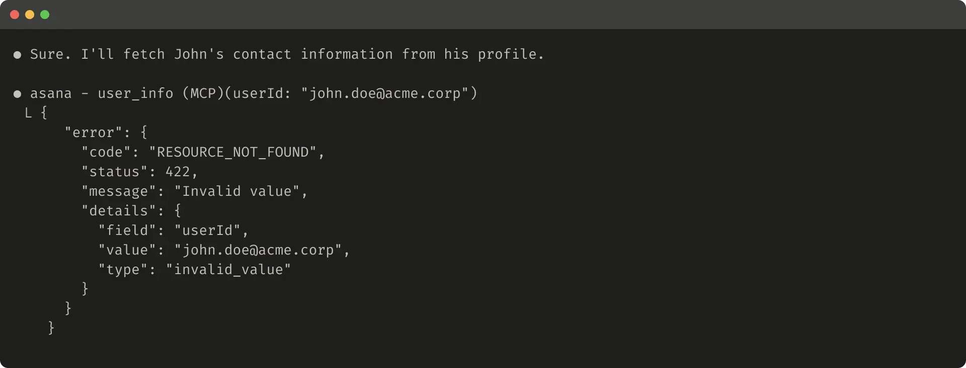 这张图片展示了一个没有帮助的工具响应的例子。