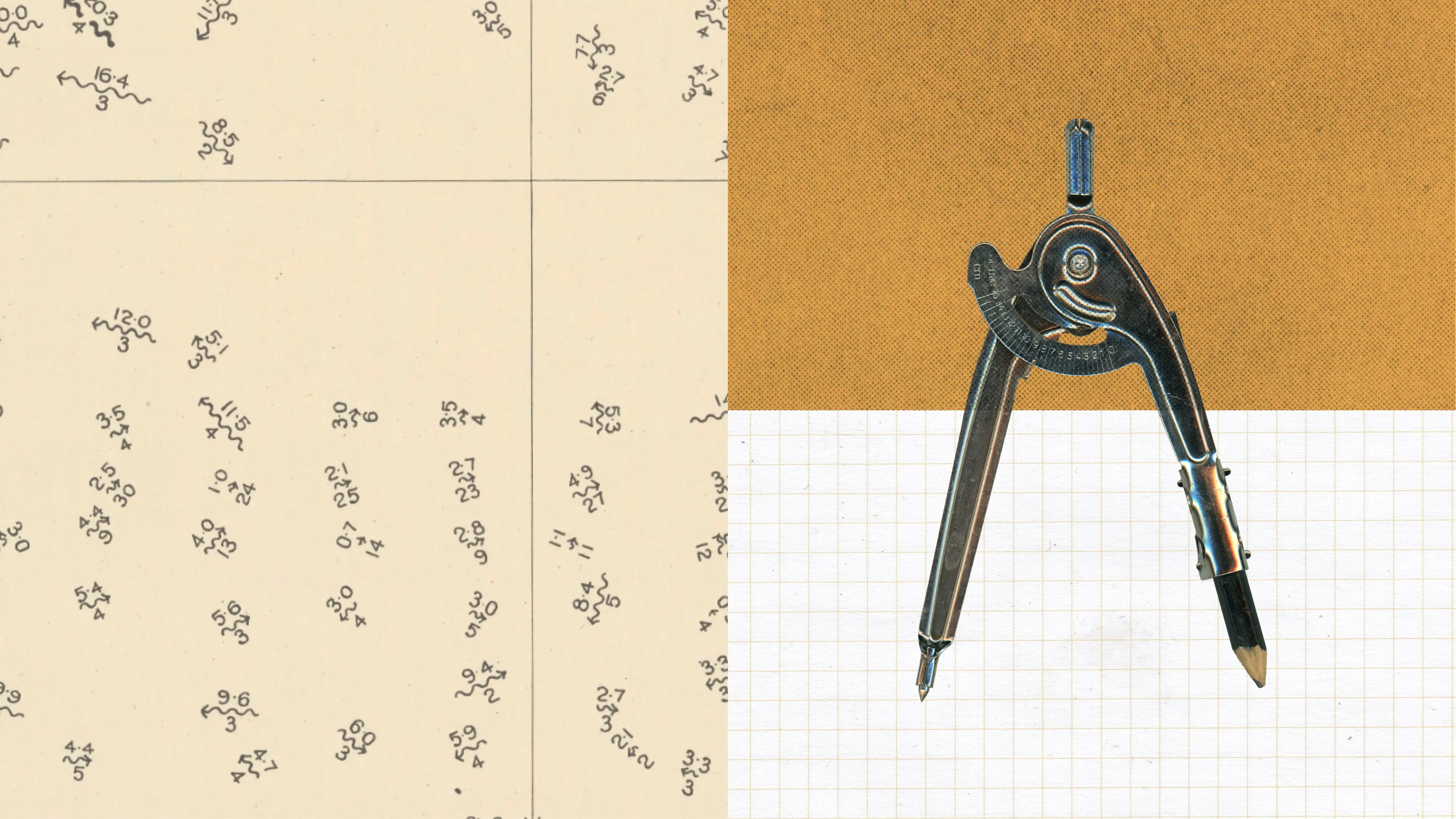 Illustration of a mathematical compass