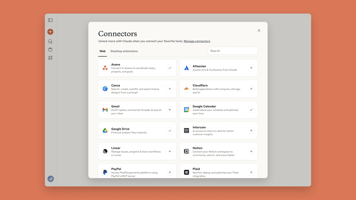 Intégration Claude avec apps pro