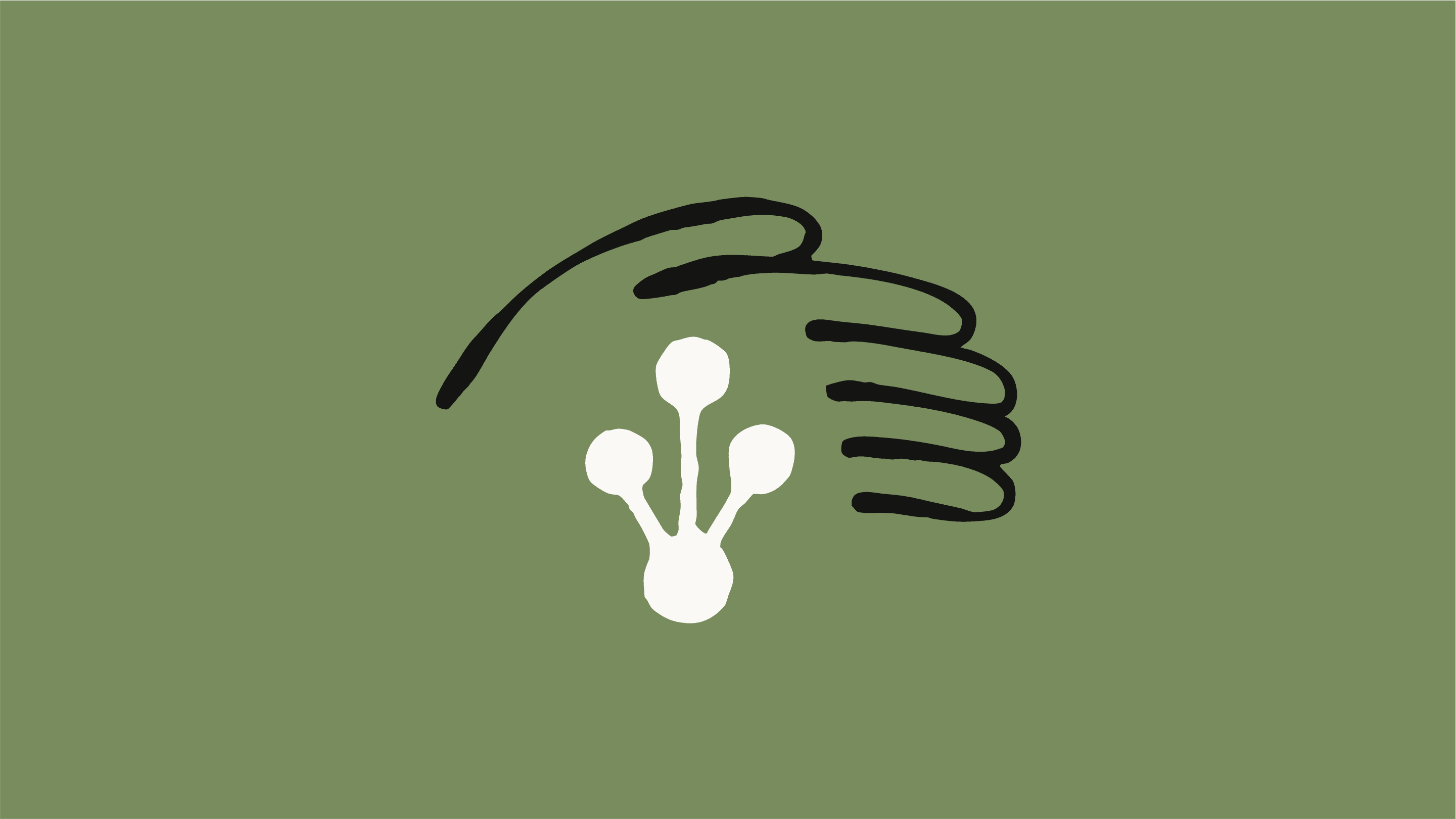 A hand sheltering a neural network