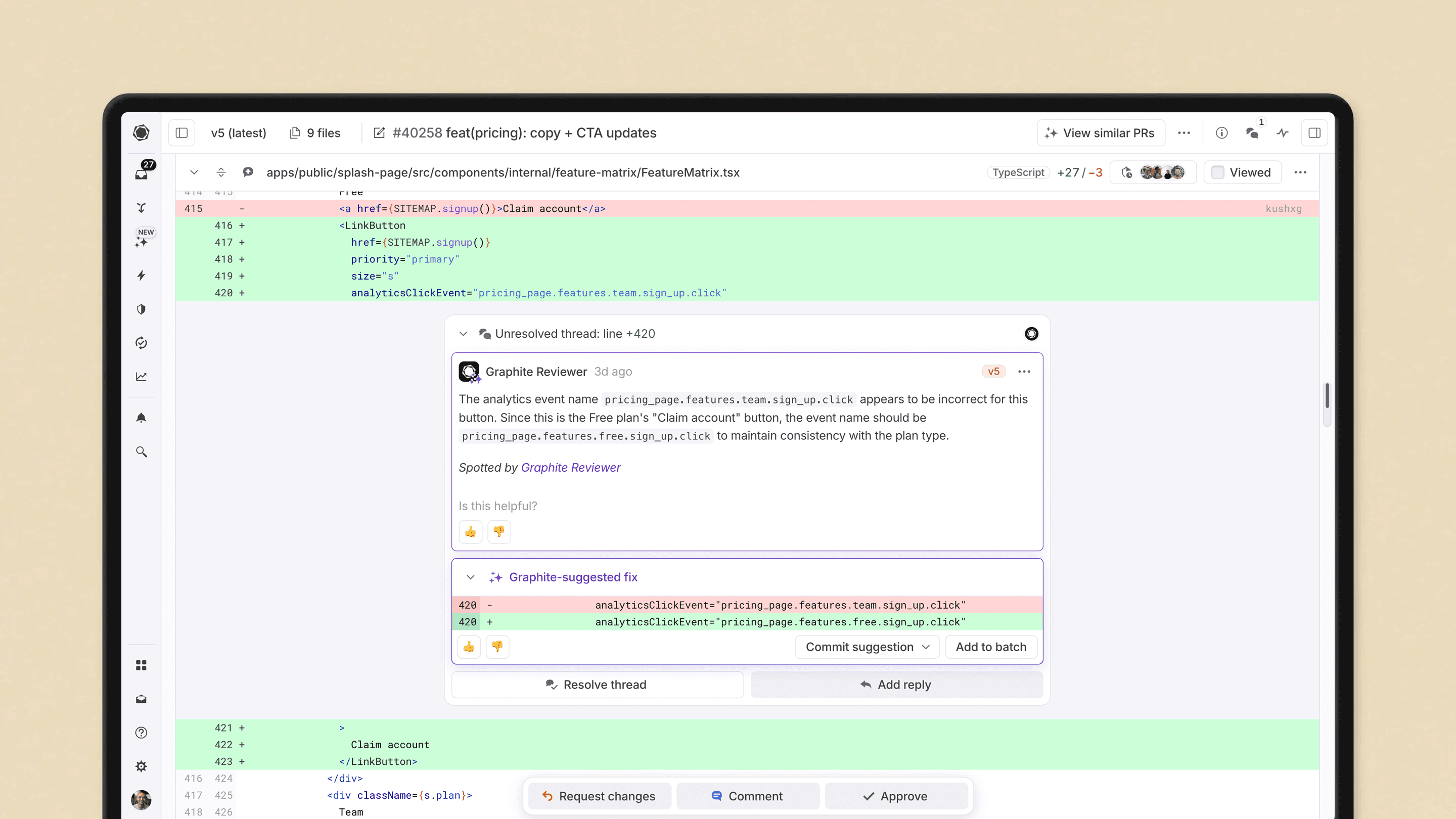 Graphite product screen