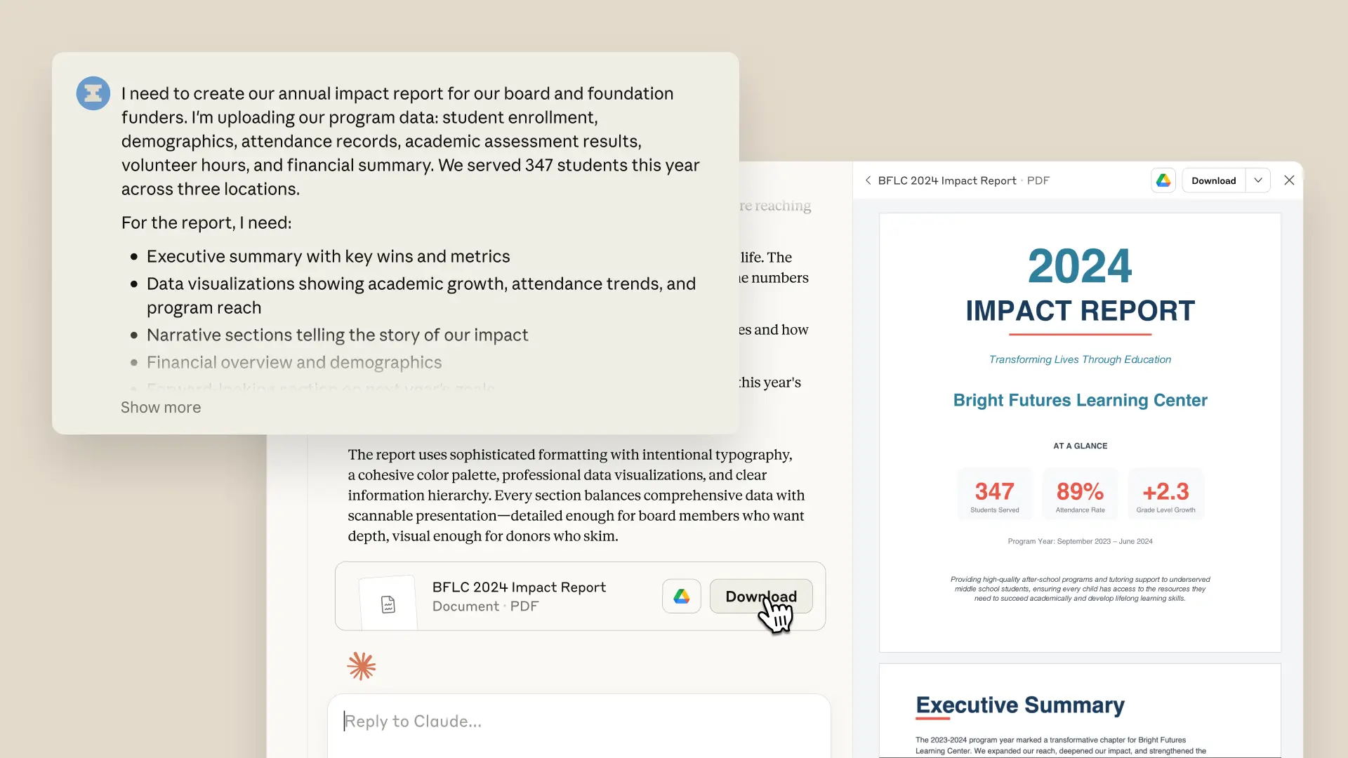 Use case impact report