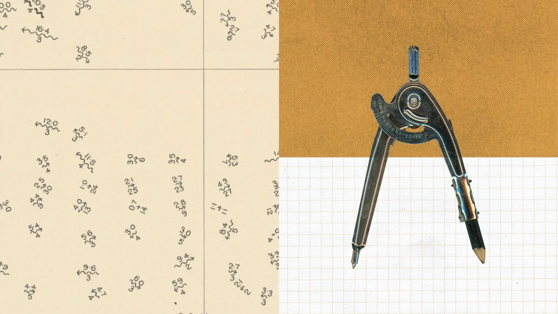Illustration of a mathematical compass